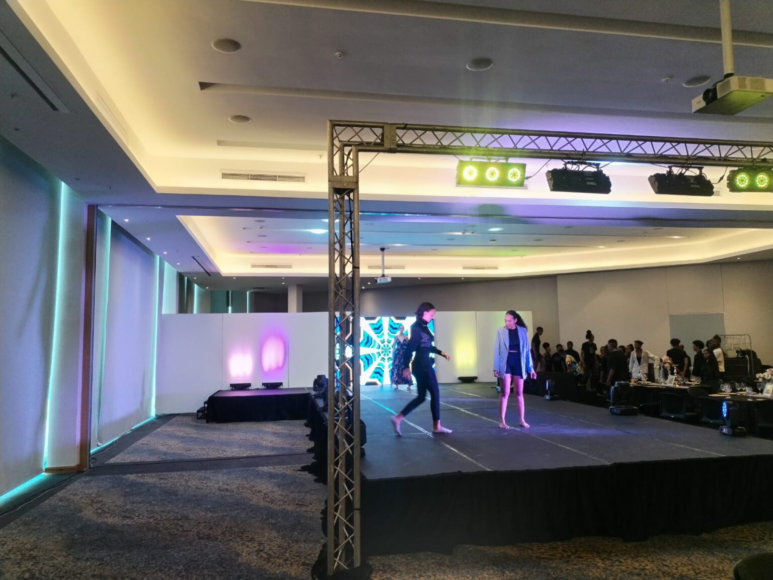 Fashion stage with lights and LED